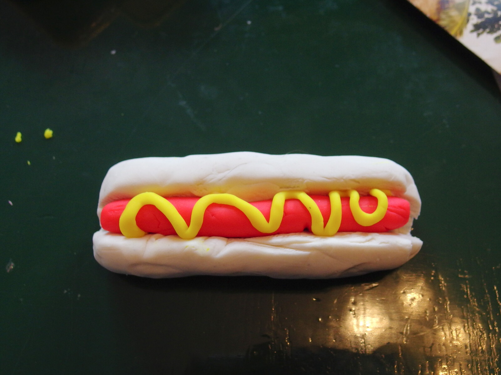 Nosher makes a hotdog out of Play-Doh from A Trip to Monkstown Farm and Blackrock, County Dublin, Ireland - 2nd January 2014