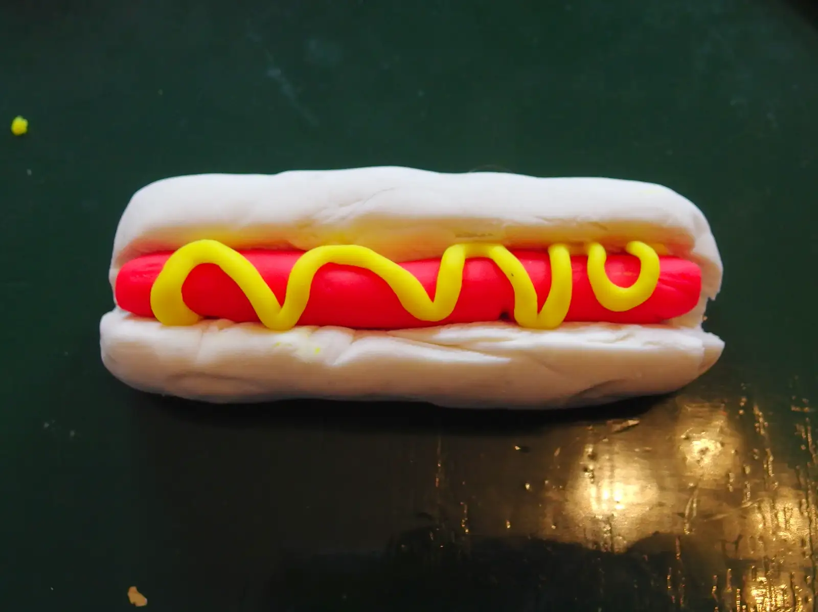 Nosher makes a hotdog out of Play-Doh, from A Trip to Monkstown Farm and Blackrock, County Dublin, Ireland - 2nd January 2014