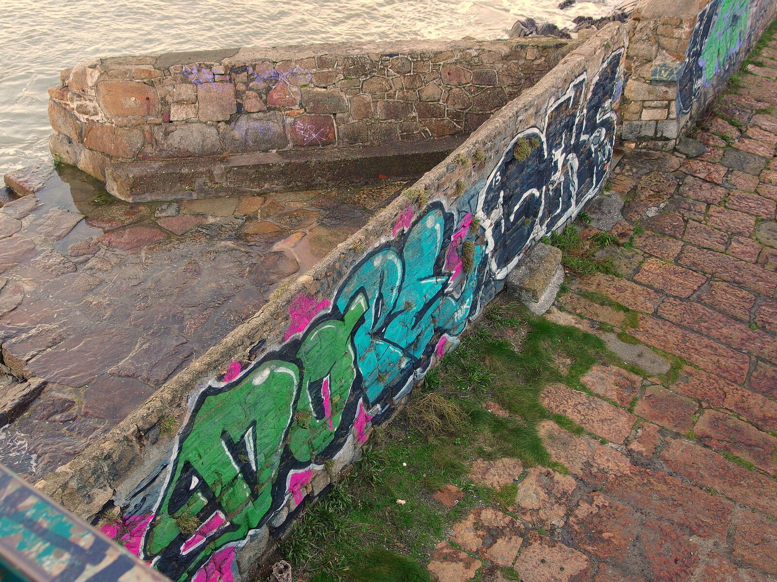 Sea-wall graffiti from A Trip to Monkstown Farm and Blackrock, County Dublin, Ireland - 2nd January 2014