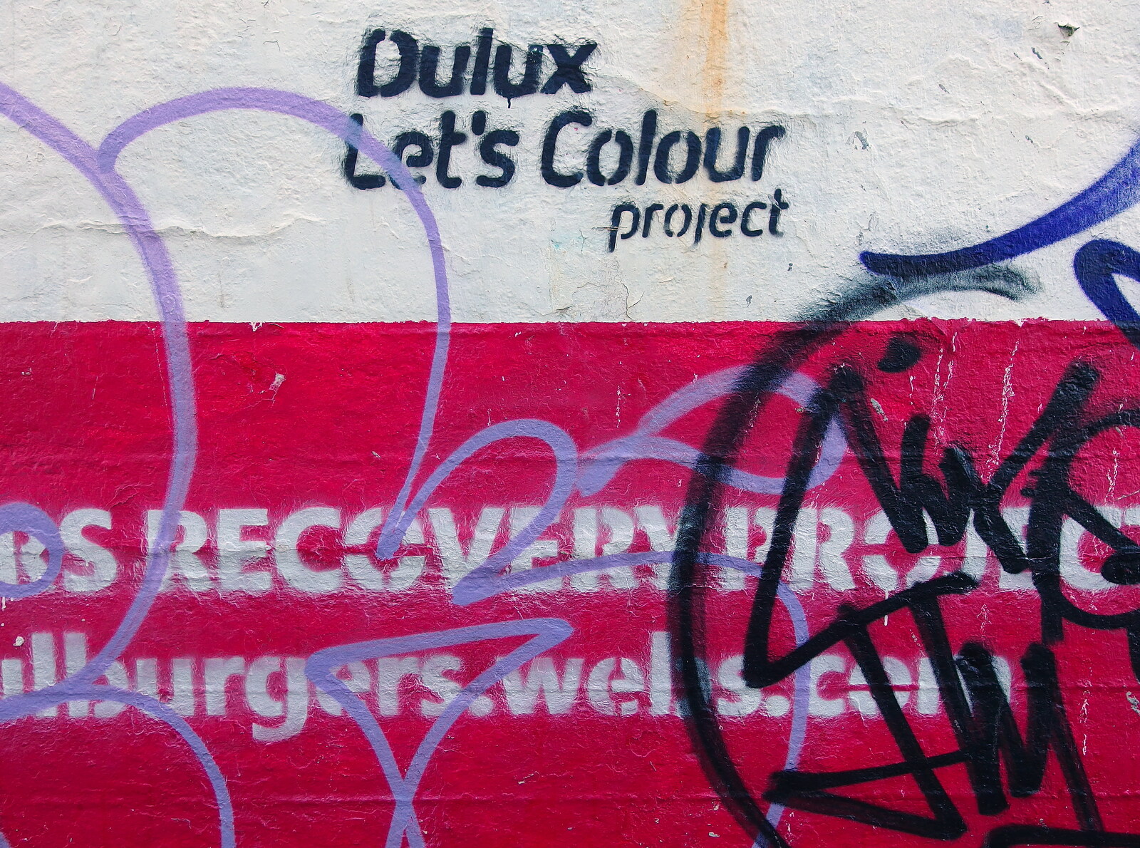 Dulux Let's Colour Project graffiti from A Trip to Monkstown Farm and Blackrock, County Dublin, Ireland - 2nd January 2014