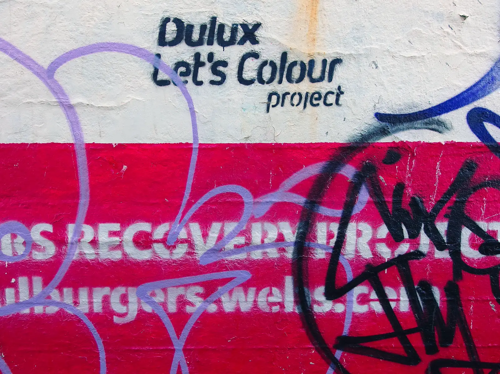 Dulux Let's Colour Project graffiti, from A Trip to Monkstown Farm and Blackrock, County Dublin, Ireland - 2nd January 2014