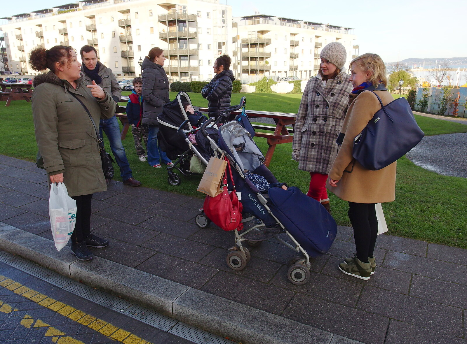 There's a meeting outside the Royal Marine Hotel from Dun Laoghaire and an Electrical Disaster, Monkstown, County Dublin, Ireland - 4th January 2014