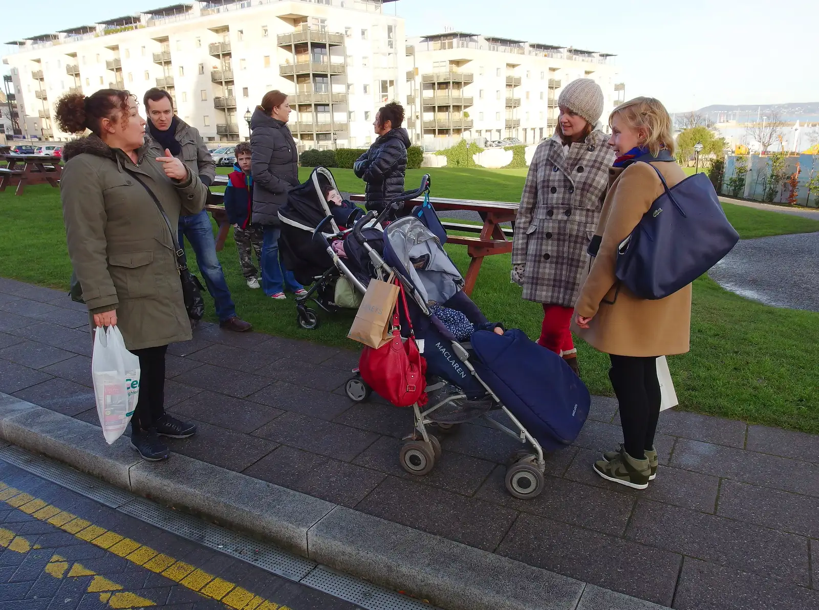 There's a meeting outside the Royal Marine Hotel, from Dun Laoghaire and an Electrical Disaster, Monkstown, County Dublin, Ireland - 4th January 2014