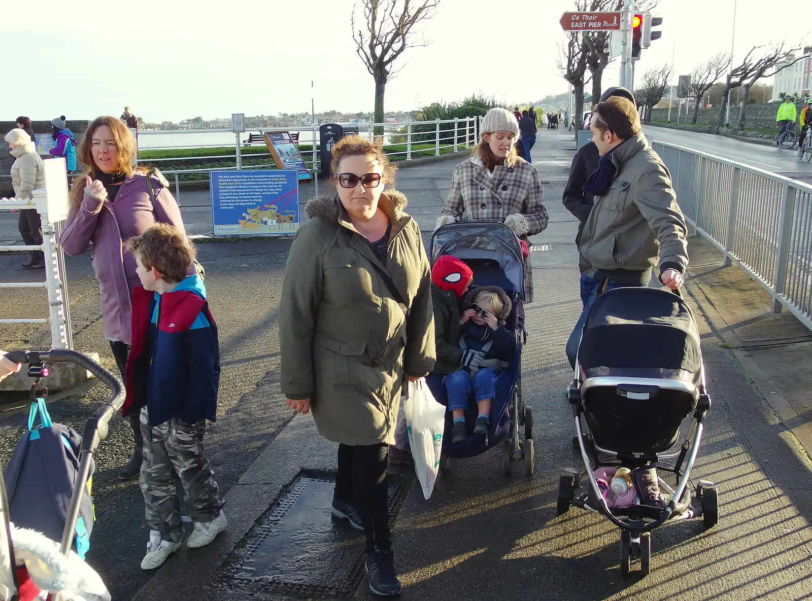 Louise at the top of East Pier, from Dun Laoghaire and an Electrical Disaster, Monkstown, County Dublin, Ireland - 4th January 2014