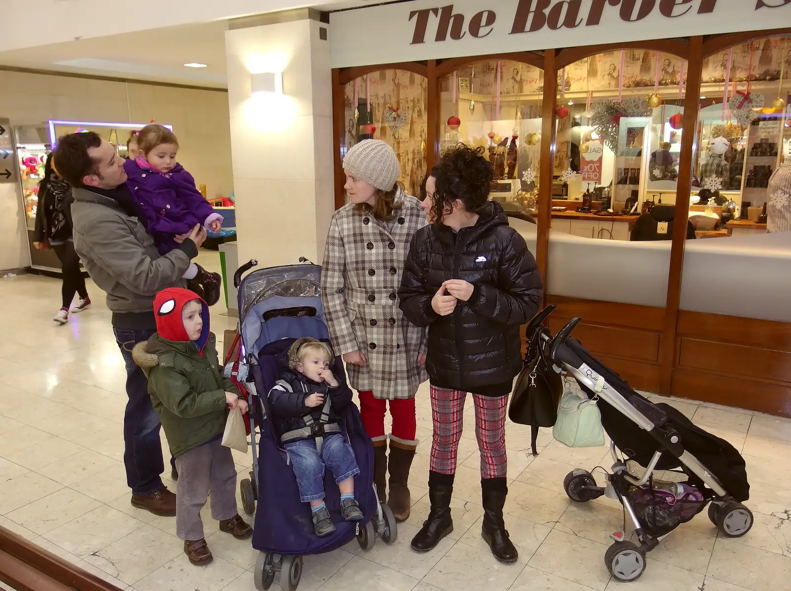 Hanging around in the mall, from Dun Laoghaire and an Electrical Disaster, Monkstown, County Dublin, Ireland - 4th January 2014