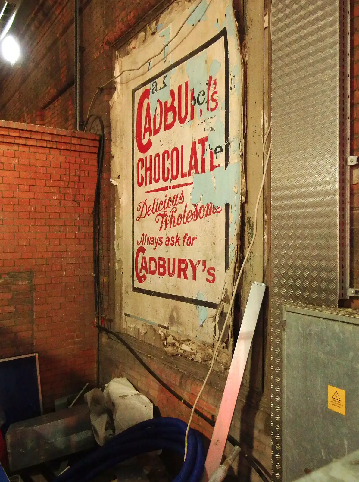 An old advertising sign at Pearse Street Station, from Dun Laoghaire and an Electrical Disaster, Monkstown, County Dublin, Ireland - 4th January 2014