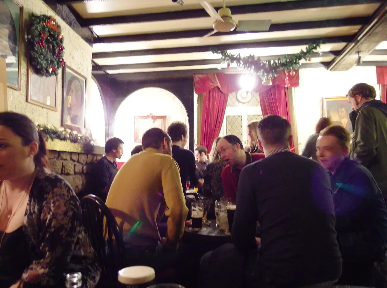 Upstairs in the Lord Edward Tavern, from Dun Laoghaire and an Electrical Disaster, Monkstown, County Dublin, Ireland - 4th January 2014