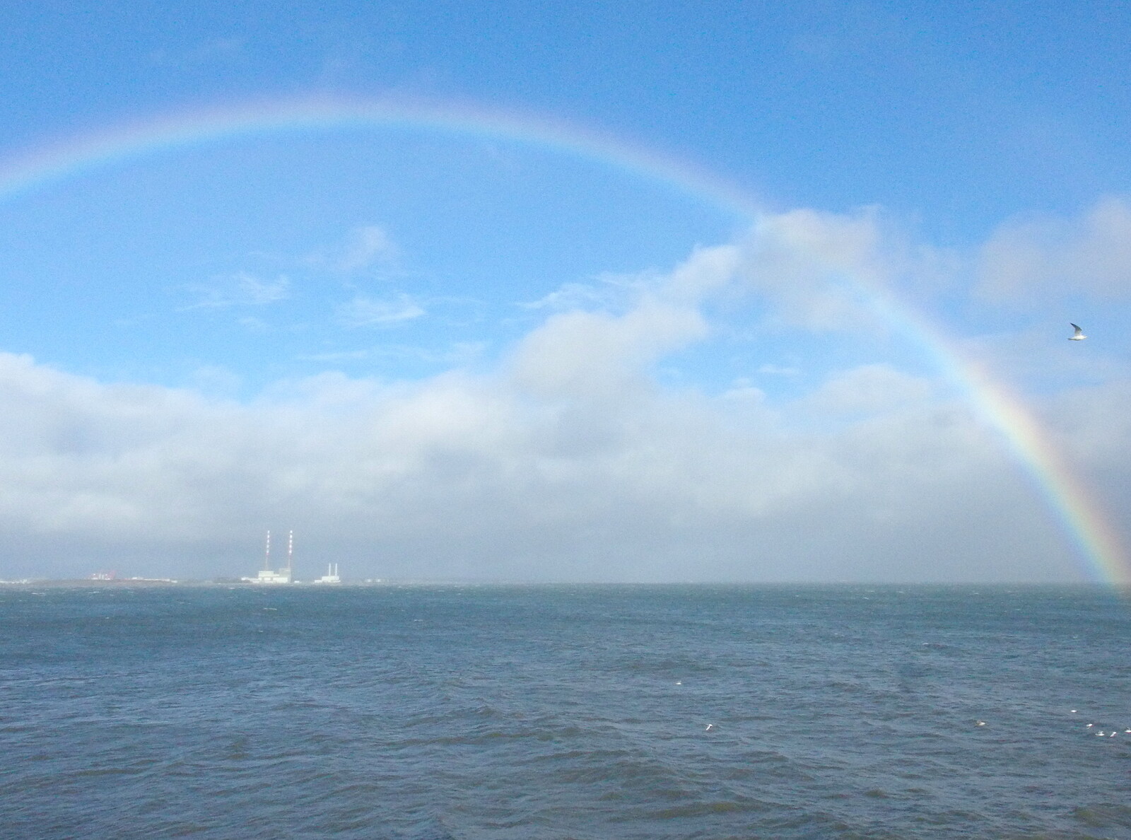There's a rainbow over Dublin Bay from Dun Laoghaire and an Electrical Disaster, Monkstown, County Dublin, Ireland - 4th January 2014