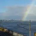 The rainbow seems to end on the DART pylon, Dun Laoghaire and an Electrical Disaster, Monkstown, County Dublin, Ireland - 4th January 2014