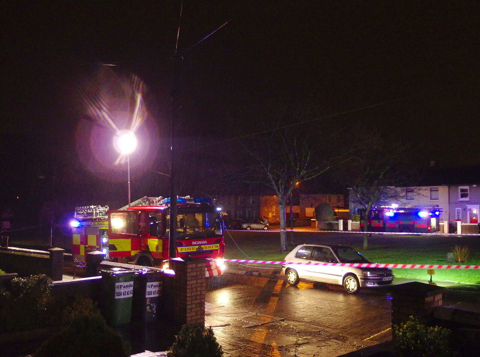The fire service appears from Dun Laoghaire and an Electrical Disaster, Monkstown, County Dublin, Ireland - 4th January 2014