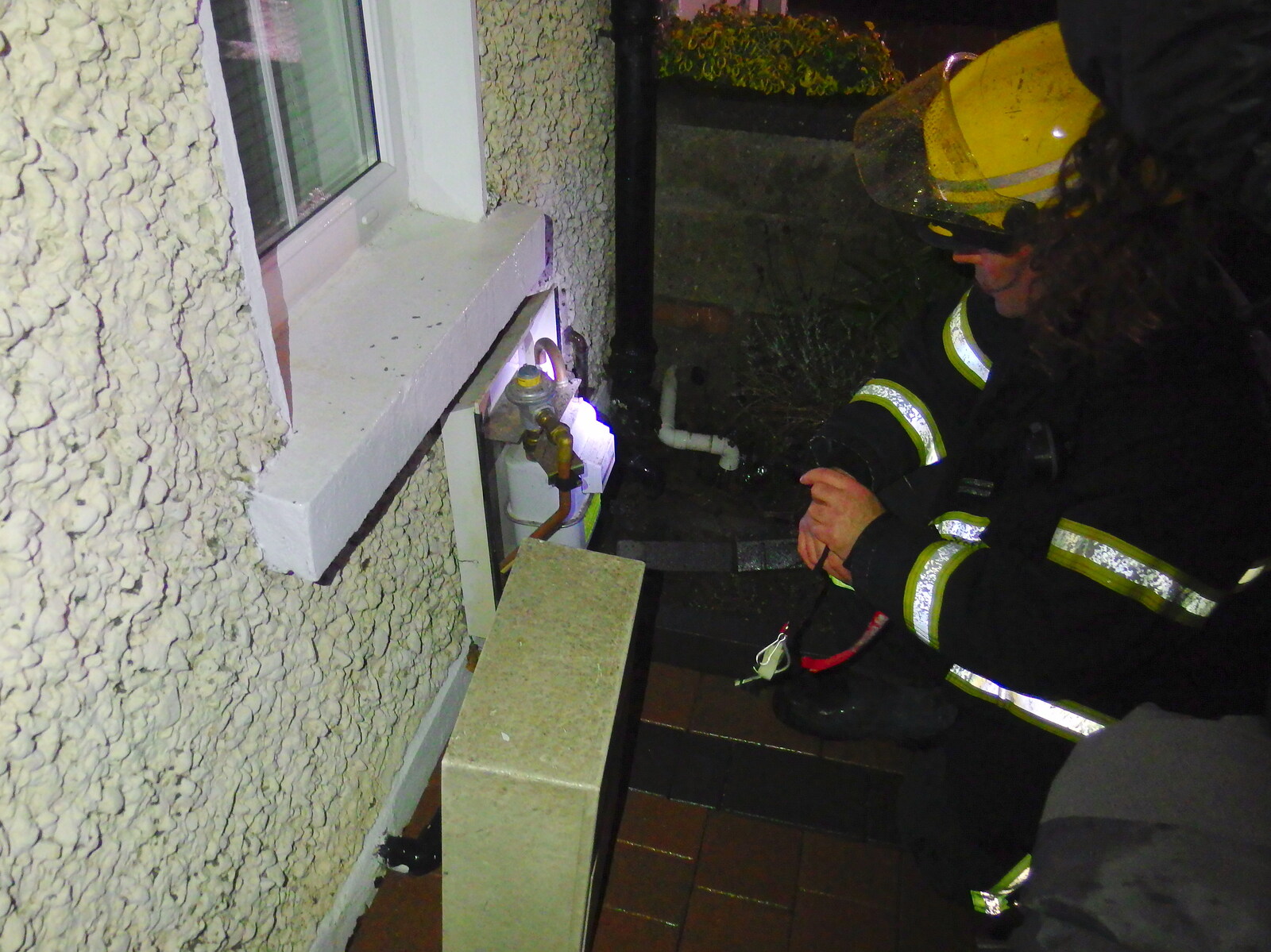 The gas meter is checked from Dun Laoghaire and an Electrical Disaster, Monkstown, County Dublin, Ireland - 4th January 2014