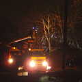 A cherry-picker arrives to cut down the branch, Dun Laoghaire and an Electrical Disaster, Monkstown, County Dublin, Ireland - 4th January 2014