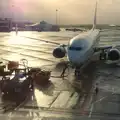 Our plane trundles in for its 10-minute turnaround, Dun Laoghaire and an Electrical Disaster, Monkstown, County Dublin, Ireland - 4th January 2014