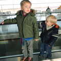 Fred and Harry on the travelator, Dun Laoghaire and an Electrical Disaster, Monkstown, County Dublin, Ireland - 4th January 2014