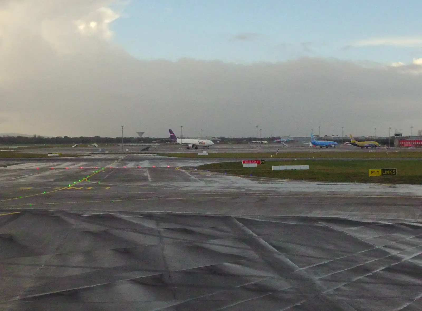 A wide expanse of wet tarmac, from Dun Laoghaire and an Electrical Disaster, Monkstown, County Dublin, Ireland - 4th January 2014