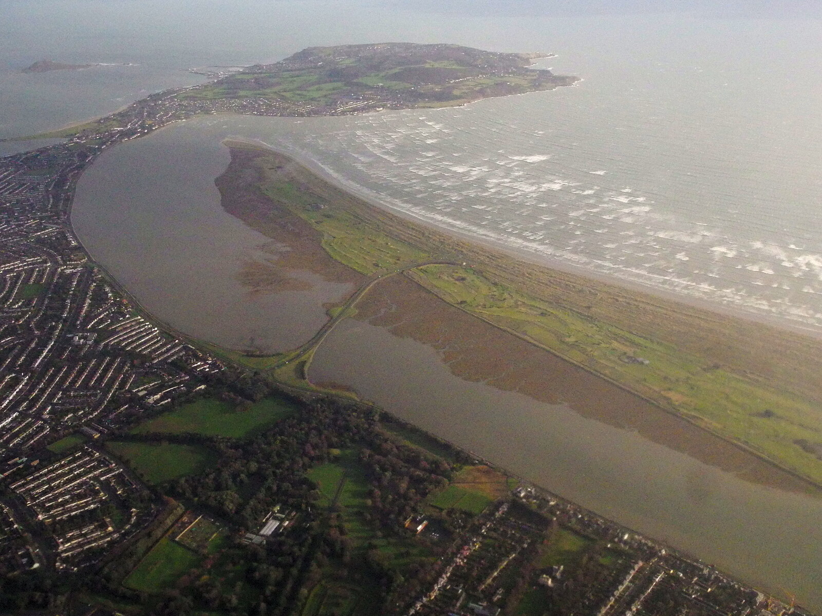 Somewhere on the coast from the air from Dun Laoghaire and an Electrical Disaster, Monkstown, County Dublin, Ireland - 4th January 2014