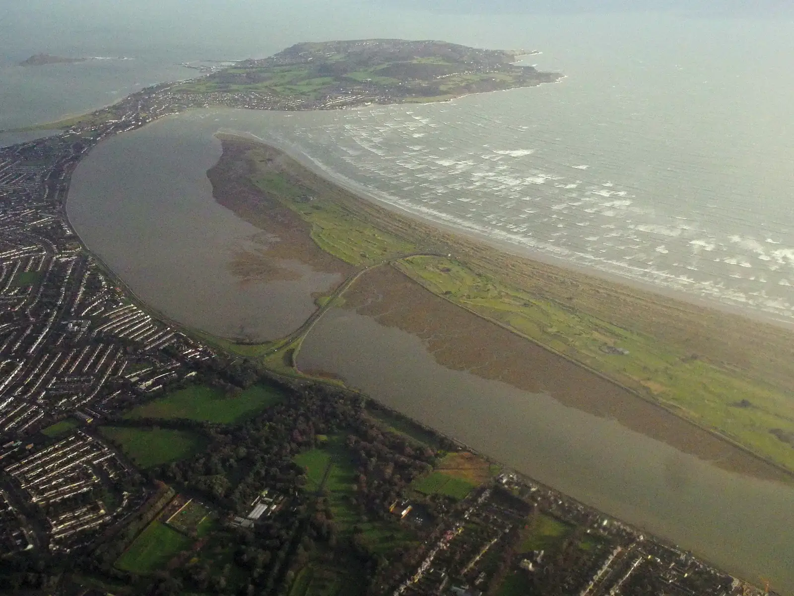 Somewhere on the coast from the air, from Dun Laoghaire and an Electrical Disaster, Monkstown, County Dublin, Ireland - 4th January 2014