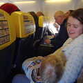 Harry and Isobel on the plane, Dun Laoghaire and an Electrical Disaster, Monkstown, County Dublin, Ireland - 4th January 2014