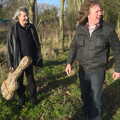Rob and Max roam around the woods, The BBs Photo Shoot, BOCM Pauls Pavilion, Burston, Norfolk - 12th January 2014