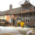 There's scaffolding all over the house, A Night at the Bank, and a Building Update, Brome and Eye, Suffolk - 7th February 2014