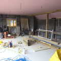 The garage ceiling is boarded out, A Night at the Bank, and a Building Update, Brome and Eye, Suffolk - 7th February 2014