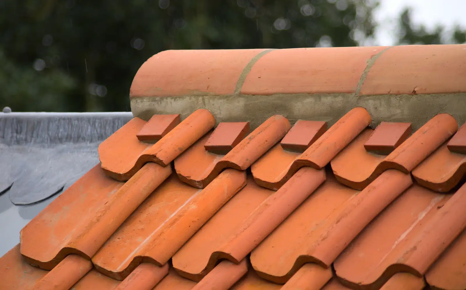 New tiles on the roof, from A Night at the Bank, and a Building Update, Brome and Eye, Suffolk - 7th February 2014