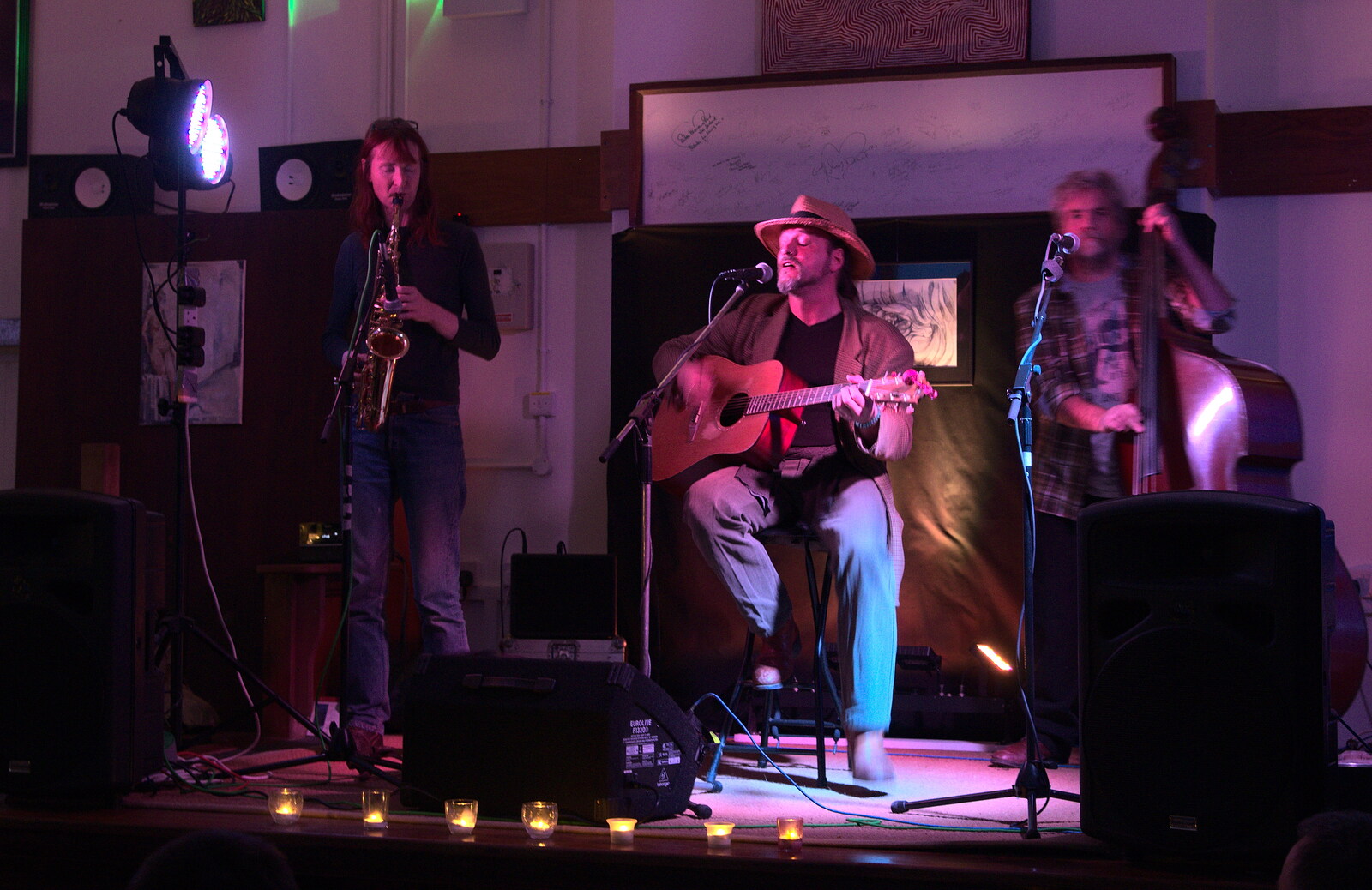 The blues band from Stowmarket from A Night at the Bank, and a Building Update, Brome and Eye, Suffolk - 7th February 2014