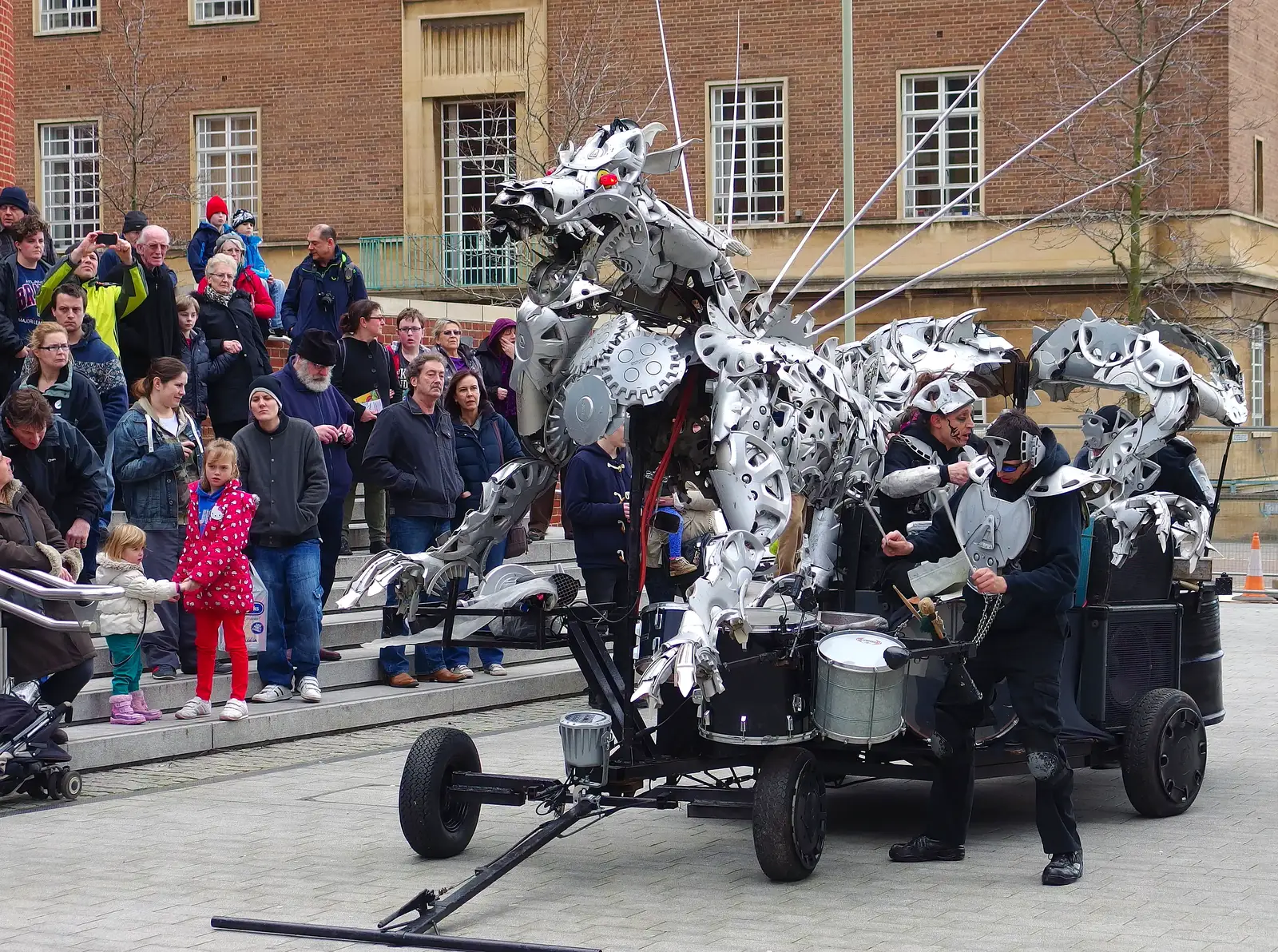 The dragon rolls around again, from A Dragoney Sort of Day, Norwich, Norfolk - 15th February 2014