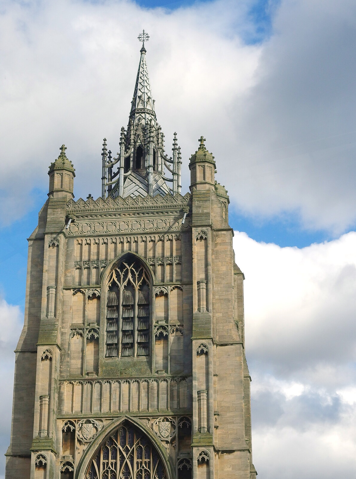 The spire of St. Peter Mancroft from A Dragoney Sort of Day, Norwich, Norfolk - 15th February 2014