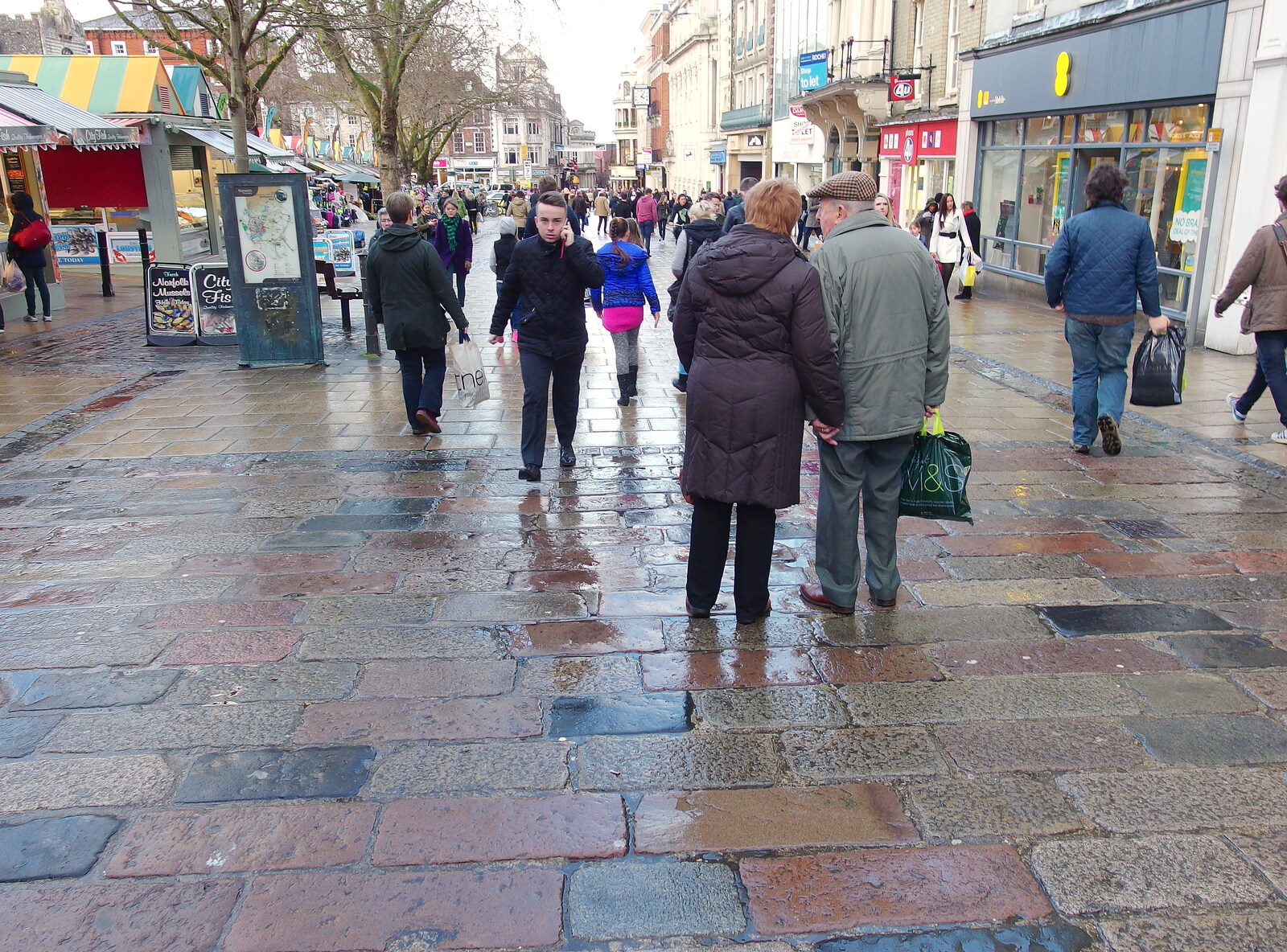 Moist flagstones from A Dragoney Sort of Day, Norwich, Norfolk - 15th February 2014