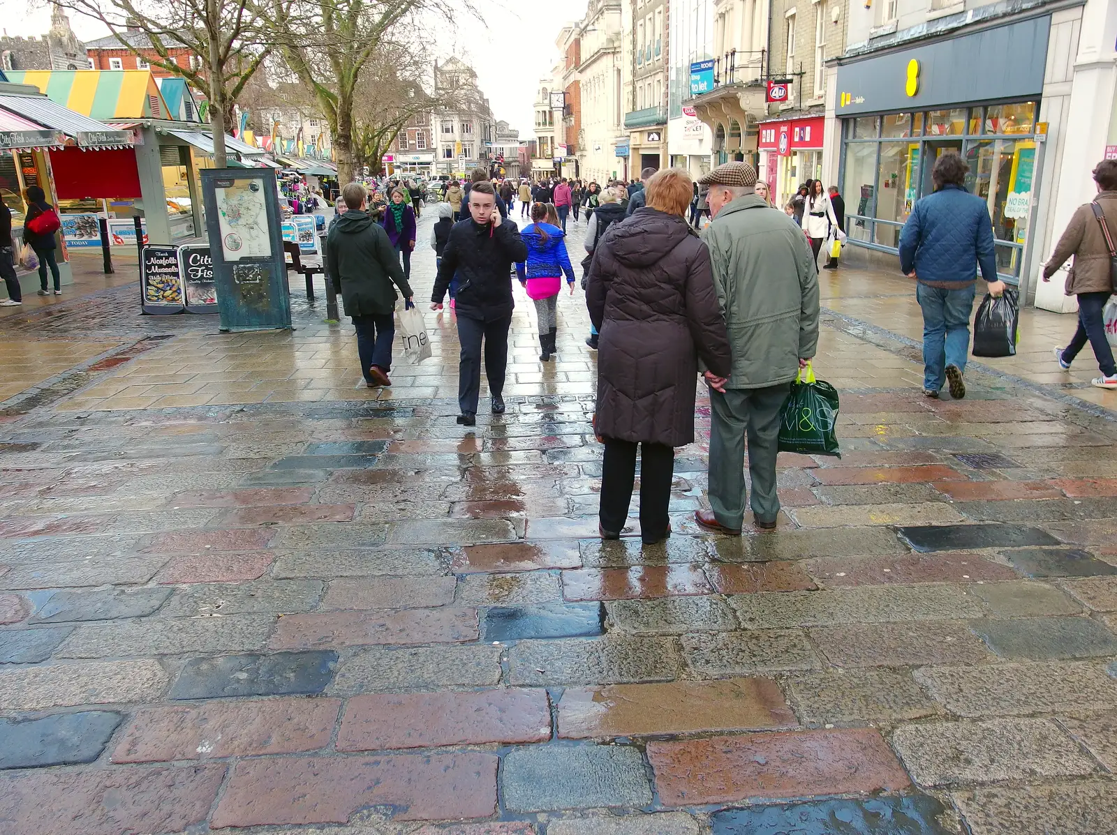 Moist flagstones, from A Dragoney Sort of Day, Norwich, Norfolk - 15th February 2014