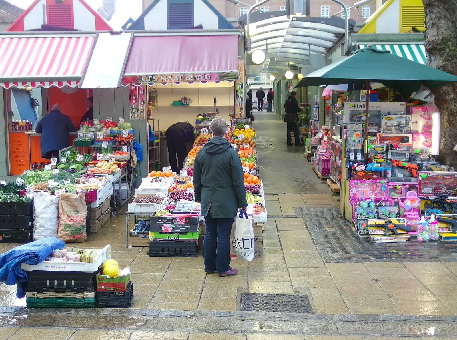 Norwich's covered market, from A Dragoney Sort of Day, Norwich, Norfolk - 15th February 2014