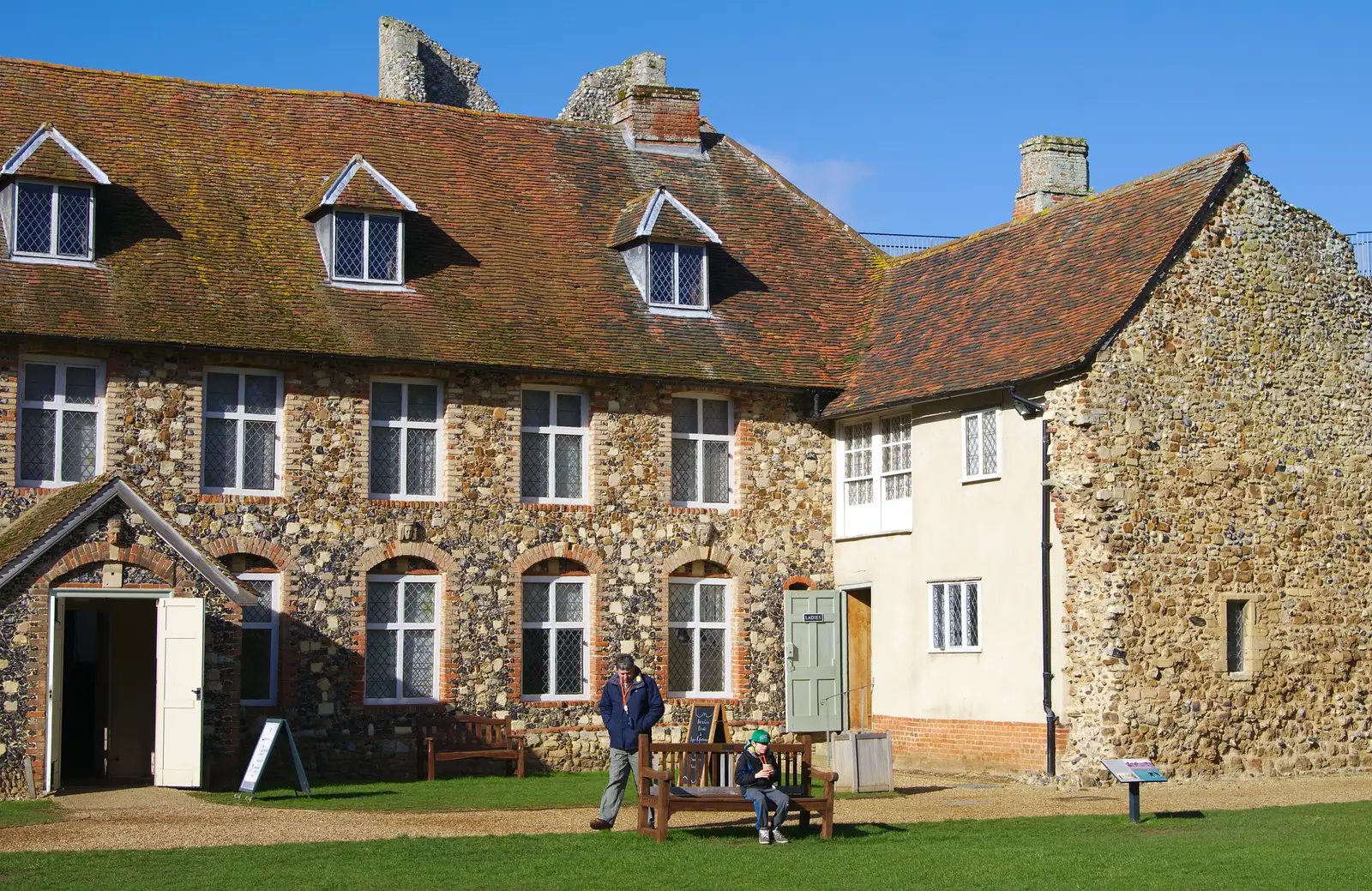 'The Cottage', in the grounds of the castle's Bailey, from A Trip to Framlingham Castle, Framlingham, Suffolk - 16th February 2014