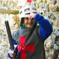 Fred in his knight's costume, A Trip to Framlingham Castle, Framlingham, Suffolk - 16th February 2014