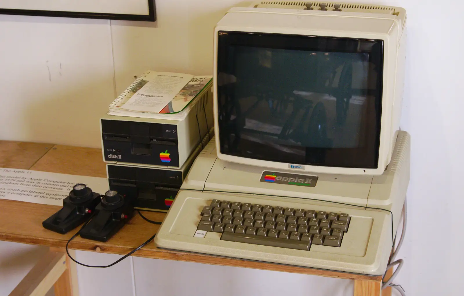 In a small museum, there's an Apple ][ Europlus, from A Trip to Framlingham Castle, Framlingham, Suffolk - 16th February 2014