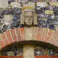 Another head on a wall, A Trip to Framlingham Castle, Framlingham, Suffolk - 16th February 2014