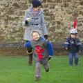 Fred runs around like a lunatic, A Trip to Framlingham Castle, Framlingham, Suffolk - 16th February 2014