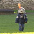 Harry can't really see out of his helmet, A Trip to Framlingham Castle, Framlingham, Suffolk - 16th February 2014