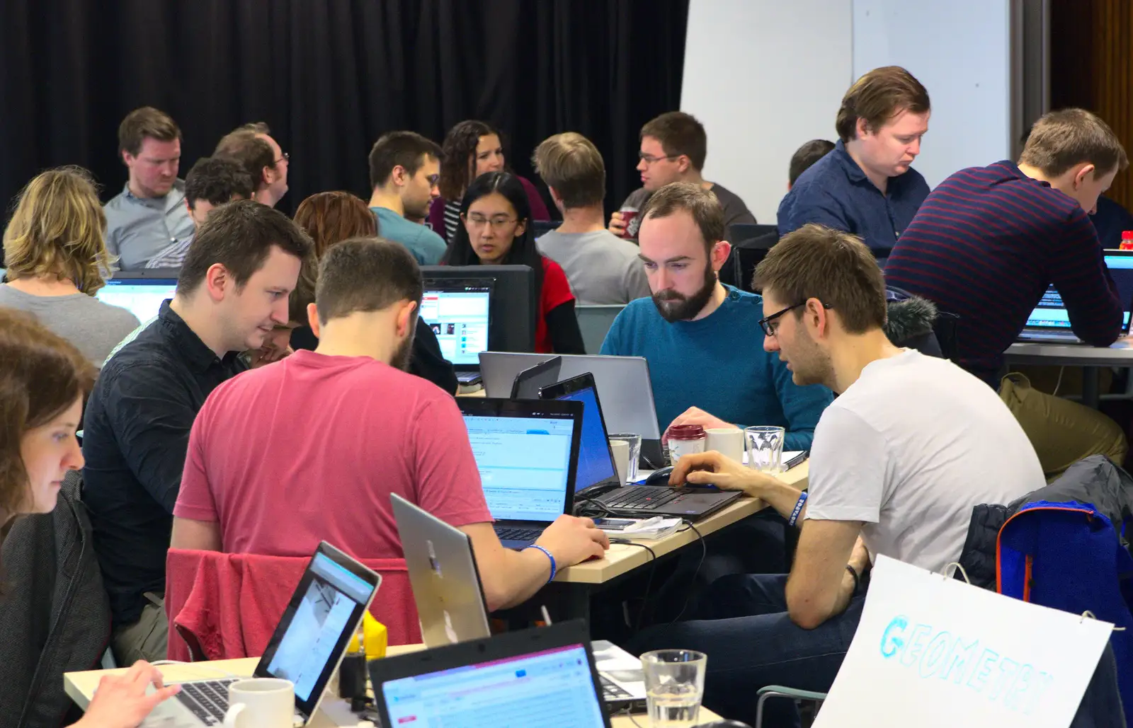 Packed laptops on a table, from SwiftKey Innovation, The Hub, Westminster, London - 21st February 2014