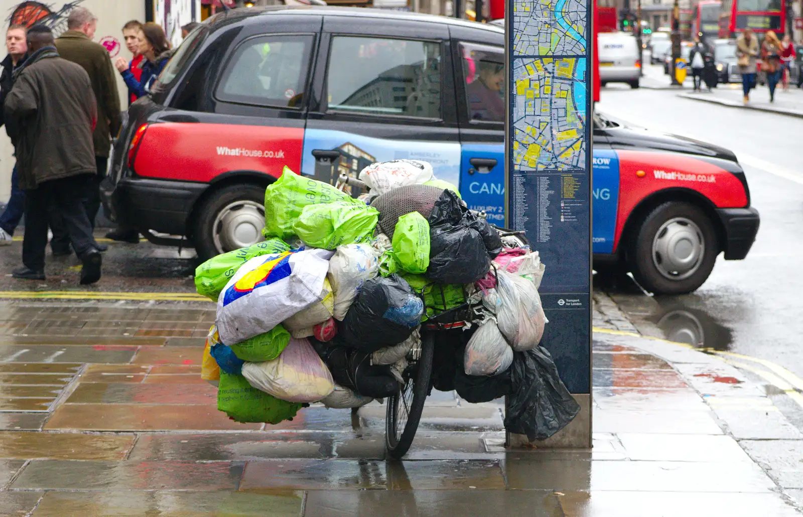 A life in bags, on The strand, from SwiftKey Innovation, The Hub, Westminster, London - 21st February 2014