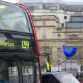 Someone peers out from the top deck of a bus, SwiftKey Innovation, The Hub, Westminster, London - 21st February 2014