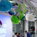 Elly makes pom-poms for some reason, SwiftKey Innovation, The Hub, Westminster, London - 21st February 2014