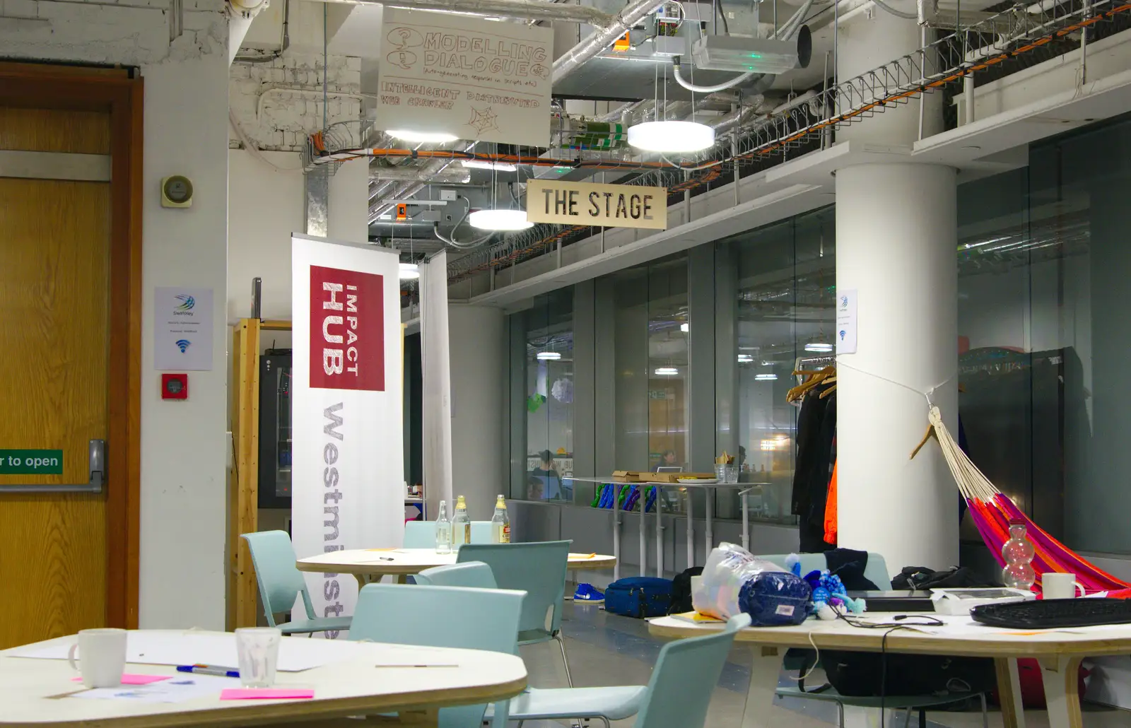 The Hub is quiet at night, from SwiftKey Innovation, The Hub, Westminster, London - 21st February 2014