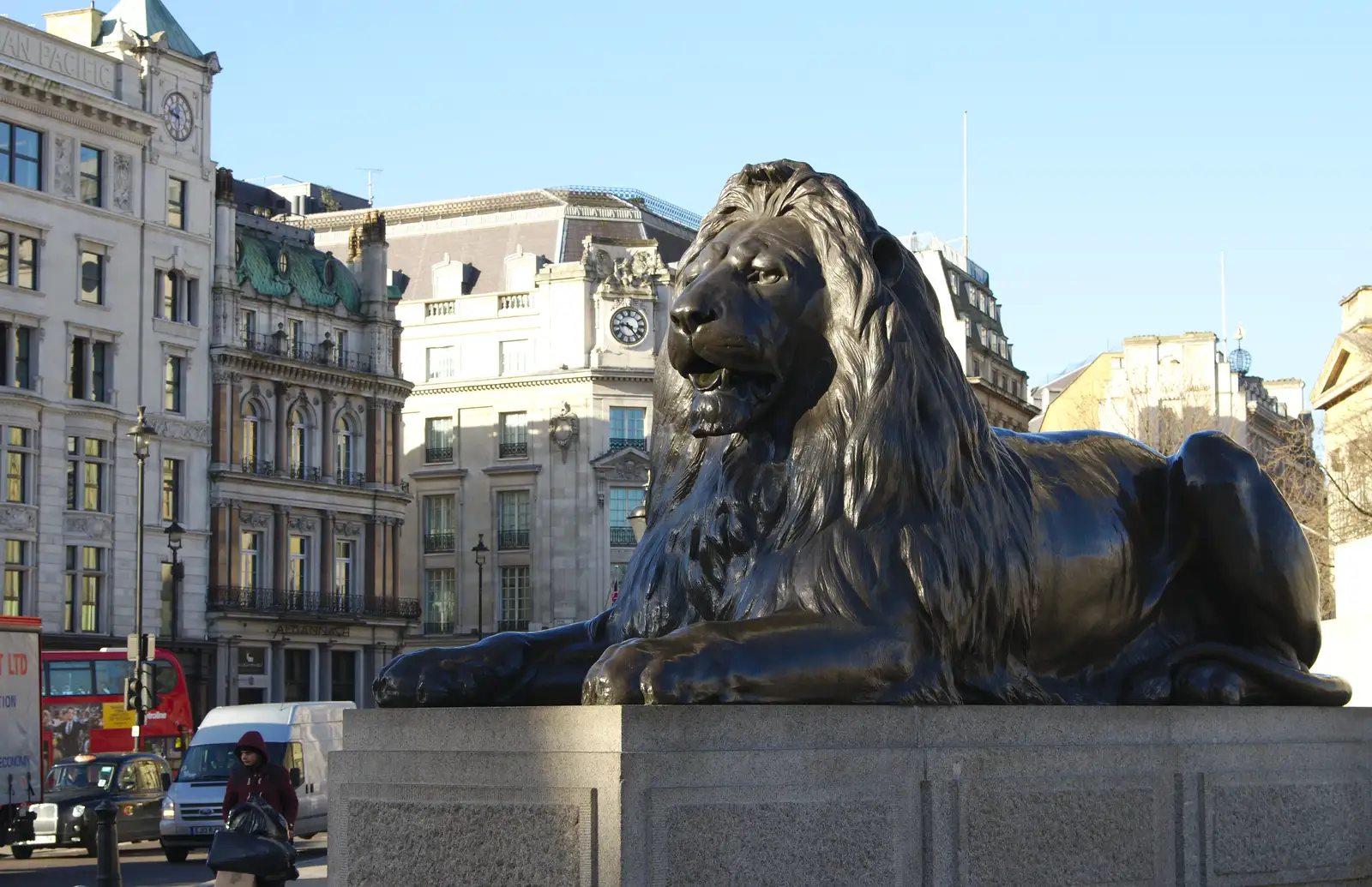 A Trafalgar lion, from SwiftKey Innovation, The Hub, Westminster, London - 21st February 2014