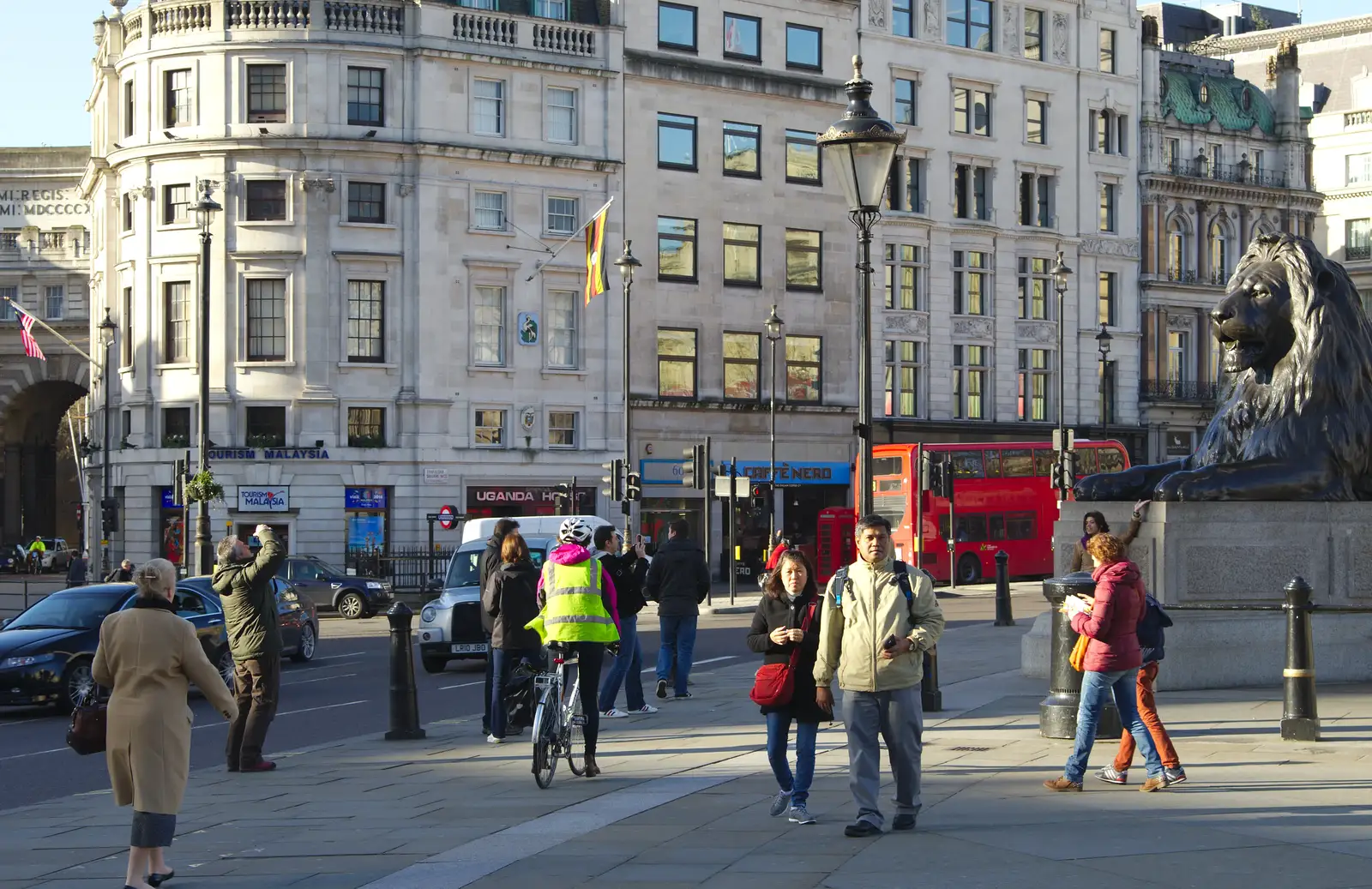 Early-morning tourists, from SwiftKey Innovation, The Hub, Westminster, London - 21st February 2014