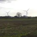 The four wind turbines on the airfield, A Trip to see Chinner, Brome, Suffolk - 22nd April 2014