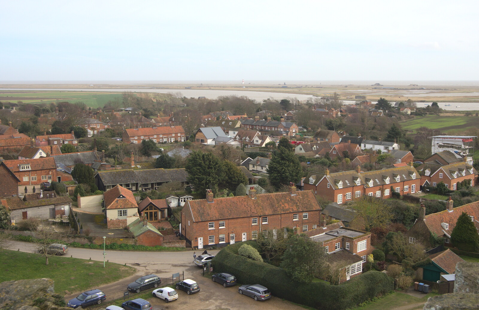 A view over the town towards the Ness from A Trip to Orford Castle, Orford, Suffolk - 2nd March 2014