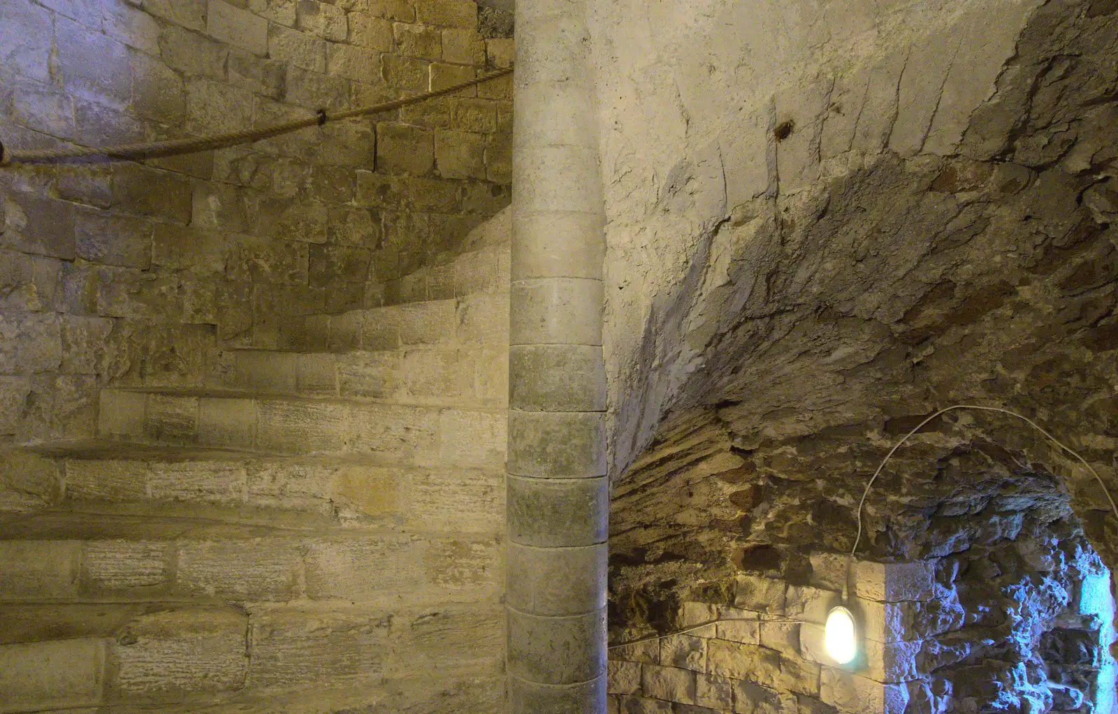 Spiral stone staircase, from A Trip to Orford Castle, Orford, Suffolk - 2nd March 2014