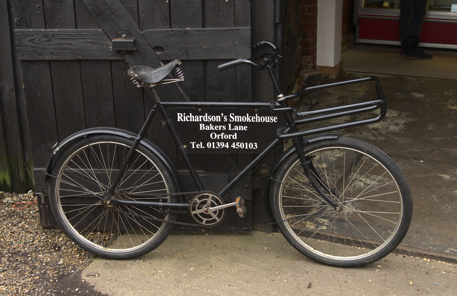 An old bike at Richardson's Smokehouse from A Trip to Orford Castle, Orford, Suffolk - 2nd March 2014
