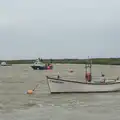 The fishing boat Chantry on the choppy river, A Trip to Orford Castle, Orford, Suffolk - 2nd March 2014